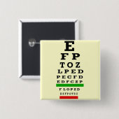 EYE CHART-cadeautjes Vierkante Button 5,1 Cm (Voorkant /achterkant)