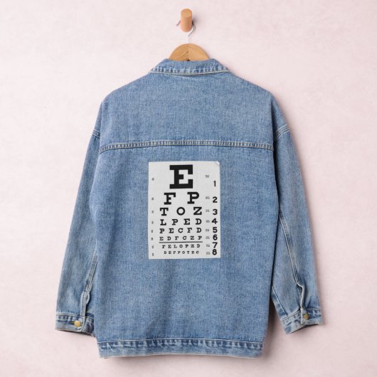 Eye Chart denim jeans jas Jacket (Hangar)