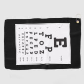 Eye Chart Golf Handdoek (Horizontaal)