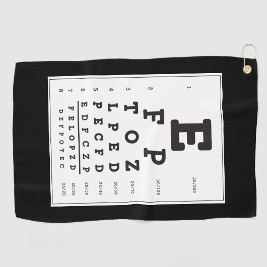 Eye Chart Golf Handdoek (Horizontaal)