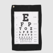 Eye Chart Golf Handdoek (Voorkant)