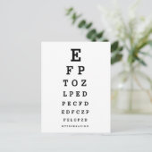EYE CHART - Humor WTF RU LEZEN Briefkaart (Staand voorkant)