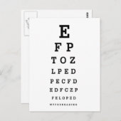 EYE CHART - Humor WTF RU LEZEN Briefkaart (Voorkant / Achterkant)