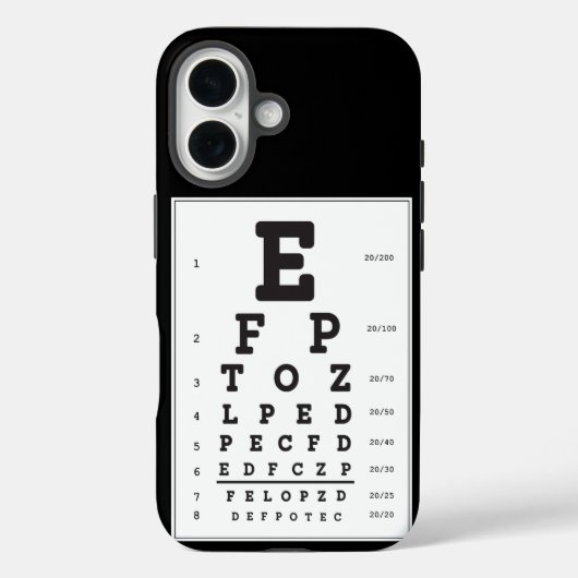 Eye Chart iPhone case (Achterkant)