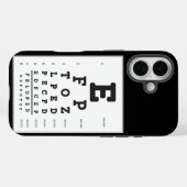 Eye Chart iPhone case (Achterkant (horizontaal))