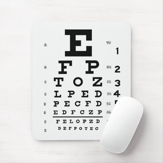 Eye Chart Mousepad Muismat (Met muis)