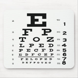 Eye Chart Mousepad Muismat