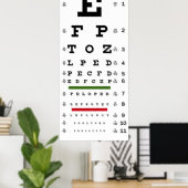 EYE CHART NA TWEE MARTINIS POSTER (Thuiskantoor)