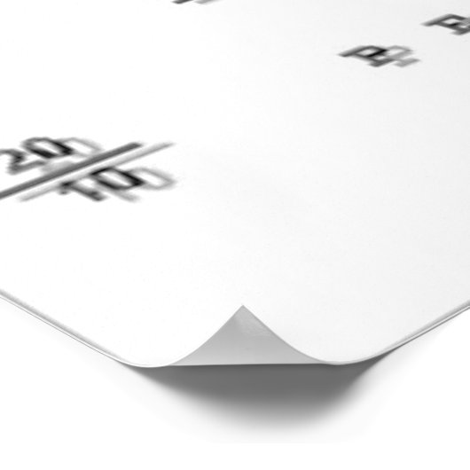 EYE CHART NA TWEE MARTINIS POSTER (Hoek)