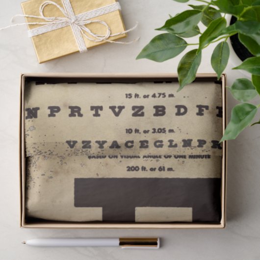 -Eye Chart-ontkoppelpapier Tissuepapier (Geschenk)