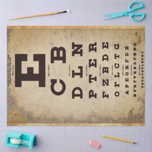 -Eye Chart-ontkoppelpapier Tissuepapier (Craft)