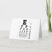Eye Chart Optometrist Kaart (Voorkant)