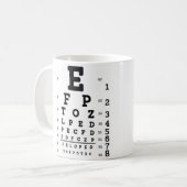 Eye Chart Optometrist Koffiemok (Voorkant links)