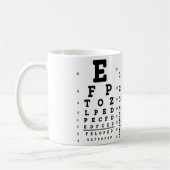 Eye Chart Optometrist Koffiemok (Links)
