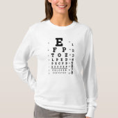 Eye Chart Optometrist T-shirt (Voorkant)
