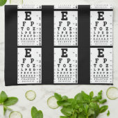 Eye Chart Optometrist Theedoek (Gevouwen)