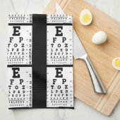 Eye Chart Optometrist Theedoek (Quarter Fold)