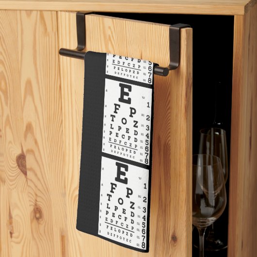 Eye Chart Optometrist Theedoek (Derde Gevouwen)