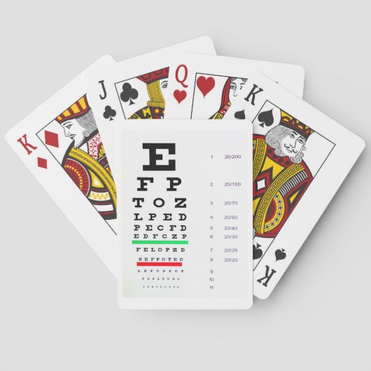 Eye Chart Playing Cards Pokerkaarten (Achterkant)