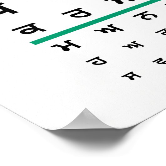 Eye Chart Punjabi Poster (Hoek)