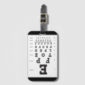 Eye Chart Snellen Chart Luggage Tag Bagagelabel (Voorkant (verticaal))