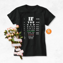 Eye Chart Thema Zwangerschapsaankondiging aan fami