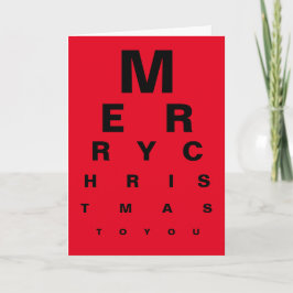 Eye Chart Vrolijke Kerst Kaart