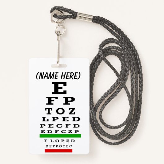 Eye    ChartMagnet Badge (Voorkant met draagriem)