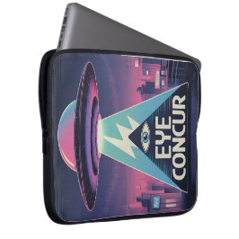 EYE CONCUR ALIEN PYRAMID POWER-laptophoes Laptop Sleeve