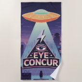 EYE CONCUR BUITENAARDSE PIRAMIDE POWER Strandlaken (Voorkant)
