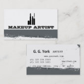 Eye Cosmetics Abstracte Spletters Makeup Artist Visitekaartje (Voorkant / Achterkant)