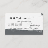 Eye Cosmetics Abstracte Spletters Makeup Artist Visitekaartje (Achterkant)