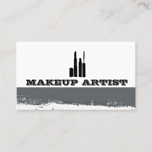 Eye Cosmetics Abstracte Spletters Makeup Artist Visitekaartje (Voorkant)