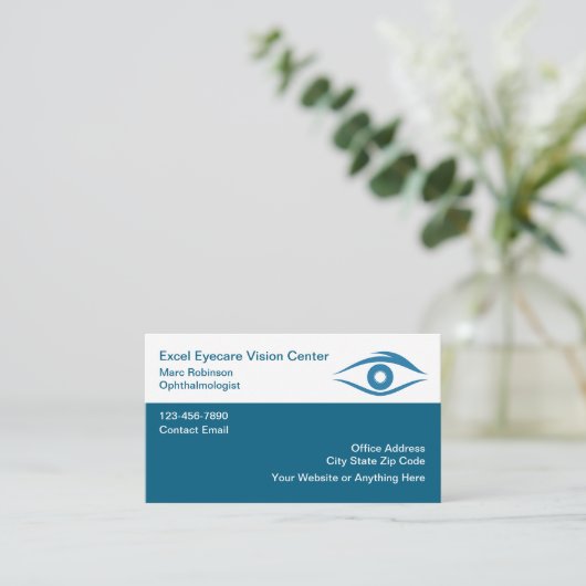 Eye Doctor Ophthalmologist Vision Visitekaartje (Staand voorkant)