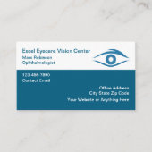 Eye Doctor Ophthalmologist Vision Visitekaartje (Voorkant)
