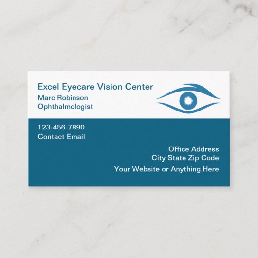 Eye Doctor Ophthalmologist Vision Visitekaartje (Voorkant)