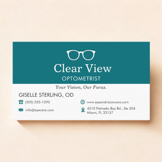 Eye Doctor Optometrist Office Glasses Icon Visitekaartje
