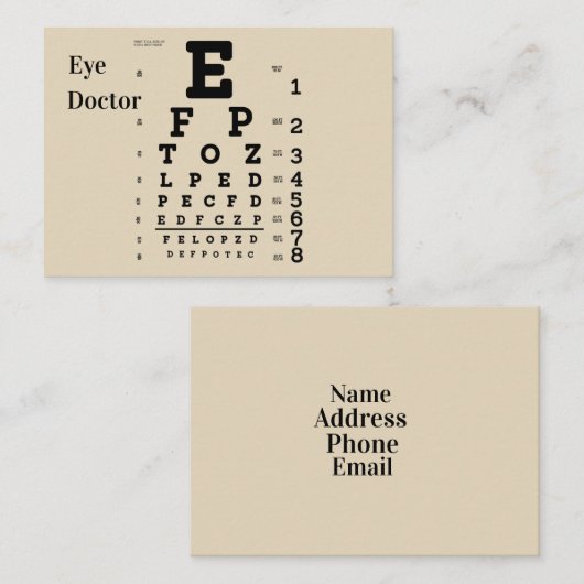 Eye Doctor Visitekaartje (Voorkant / Achterkant)