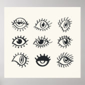  Eye Doodles: trendy schetsen Poster (Voorkant)