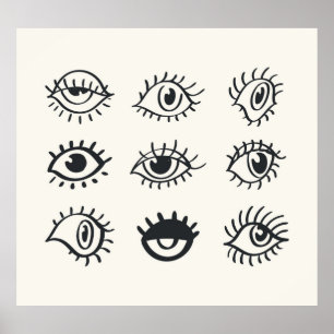 Eye Doodles: trendy schetsen Poster