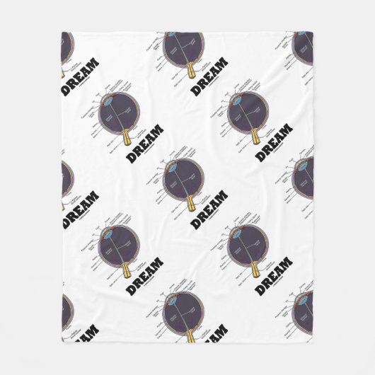 Eye Dream Anatomical Human Eyeball Humor Fleece Deken (Voorkant)