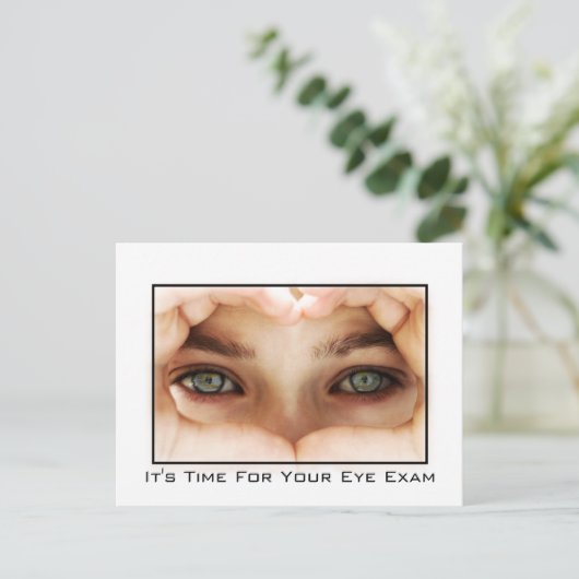 Eye Exam Appointherinnering Briefkaart (Staand voorkant)