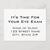 Eye Exam Appointherinnering Ooggrafiek Stijl Briefkaart (Voorkant)