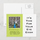 Eye Exam Appointherinnering Peacock Eyes Briefkaart (Voorkant / Achterkant)