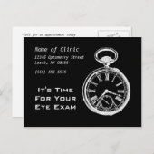 Eye Exam Appointherinnering Pocket Watch Briefkaart (Voorkant / Achterkant)