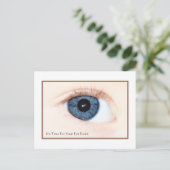 Eye Exam Appointment Herinnering Baby Blauw oog Briefkaart (Staand voorkant)