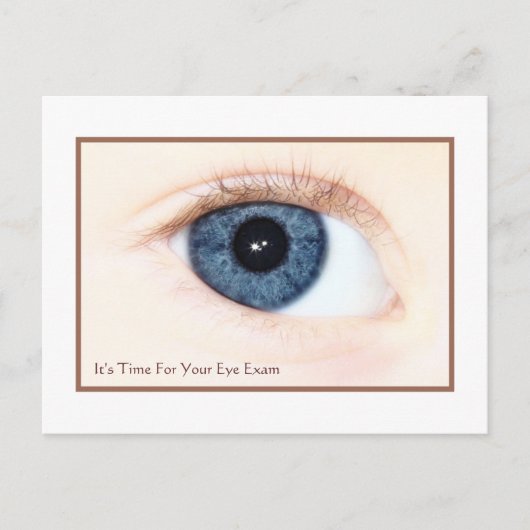 Eye Exam Appointment Herinnering Baby Blauw oog Briefkaart (Voorkant)
