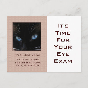 Eye Exam Appointment Herinneringen Blauwe Kat-ogen Briefkaart