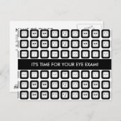 Eye Exam Appointment Herinneringen Moderne Facture Briefkaart (Voorkant / Achterkant)