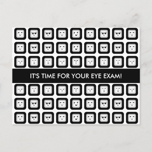 Eye Exam Appointment Herinneringen Moderne Facture Briefkaart (Voorkant)